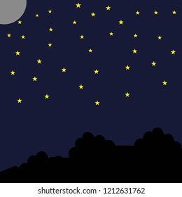 night sky vector design illustration