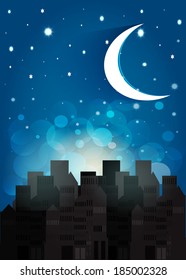  Night sky. Vector EPS10.