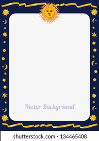 night sky vector frame for design