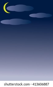 Night Sky. Vector illustration.