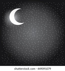 Night Sky. Vector illustration.
