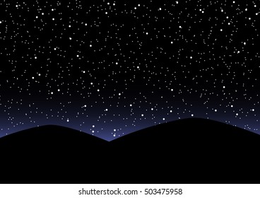 Night sky vector illustration