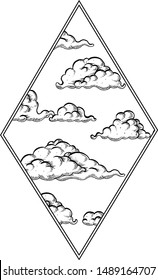 Night sky. Vector illustration. Graphics.