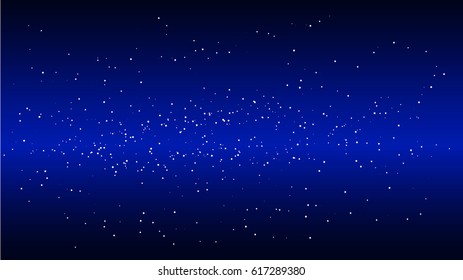 night sky vector illustrator with stars and blue sky. Background. Wallpaper.