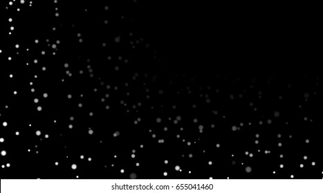 Night sky with white stars on black background. Dark astronomy space template. Galaxy starry pattern for wallpaper. Shiny stars on night sky universe. Cosmos stars wallpaper. Vector illustration