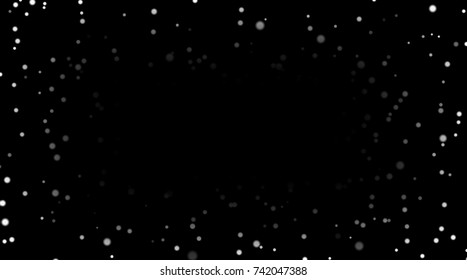 Night sky with white stars on black background. Dark astronomy space template. Galaxy starry pattern for wallpaper. Shiny stars on night sky universe. Cosmos stars wallpaper. Vector illustration