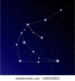 Night sky,Aquarius in night sky,Silent night,Dark blue background.