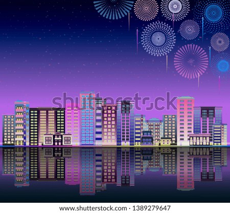 Similar – most beautiful city skyline