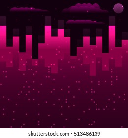 night skyscraper background design