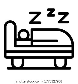 Night sleep icon. Outline night sleep vector icon for web design isolated on white background