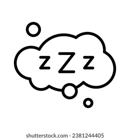 Night sleep icon vector. Insomnia problem. Earplug Outline Icon. Linear style sign isolated on white.