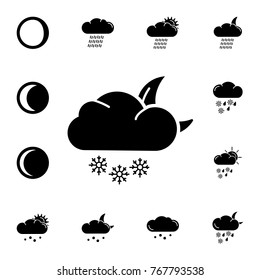 night snow icon. Set of weather sign icons. Web Icons Premium quality graphic design. Signs, outline symbols collection, simple icons for websites, web design, mobile app on white background