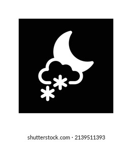 night snow icon, Weather icon vector illustration.