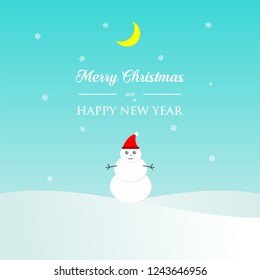 NIGHT SNOWMAN MOON