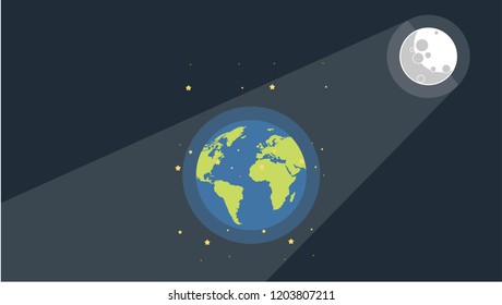 night space flat design