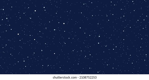 night space sky with patterns of stars and comets.
falling snow background. vector illustration. wallpaper