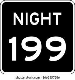 Night speed limit Mph sign. Speed limit road sign in USA.
