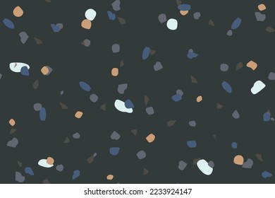 Night Spot Polkadot. Small Polka Dot. Blue Flying Color. Random Dot. Pastel Cool Summer. Confetti Eps Splotch. Seamless Fashion Icon. Christmas Color Pattern. Abstract Vector Art. Happy Background.