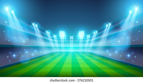 Night stadium illustration