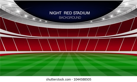 Night Stadium Scene . EPS 10
