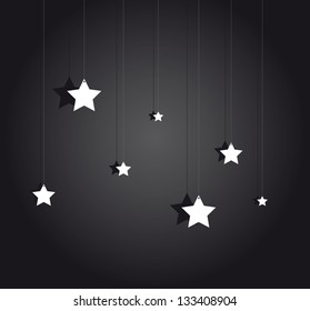 Night Stage With Hanging Stars