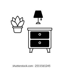 Night Stand icon ready to use vector illustration