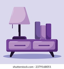Night stand icon. Subtable to place on hotel, etc.