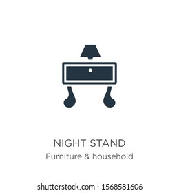 Night stand icon vector. Trendy flat night stand icon from furniture & household collection isolated on white background. Vector illustration can be used for web and mobile graphic design, logo, eps10