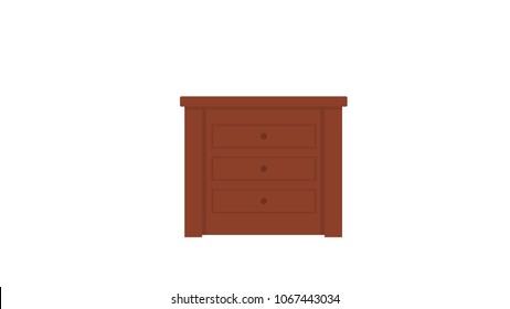 Night stand isolated vector illustration