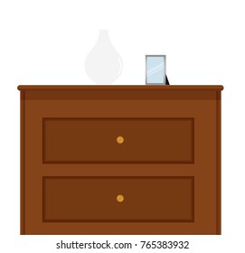 Night stand isolated vector illustration