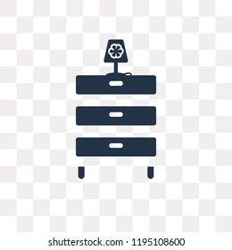 Night stand vector icon isolated on transparent background, Night stand transparency concept can be used web and mobile