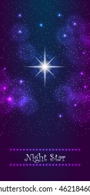 Night star on the sky