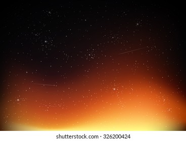 Night star sky vector.
