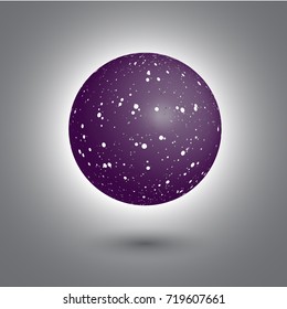 Night the Starry Dark planet in White Stars