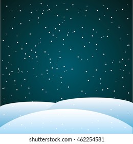 night starry landscape icon vector illustration design