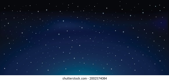 Night starry sky. Abstract background with stars. Beautiful blue night sky design. Vector stock