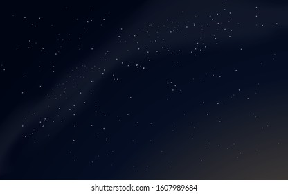 Night starry sky background. Realistic night sky background. Milky way with stars. Vector illustration