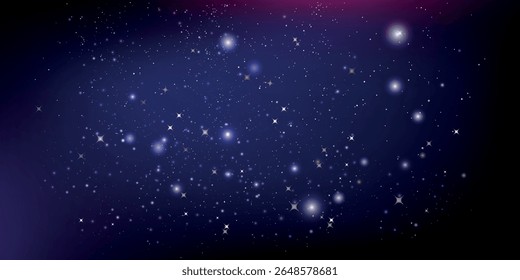 o céu estrelado da noite como um espaço de fundo.