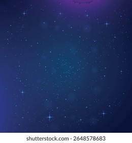 the night starry sky as a background space.