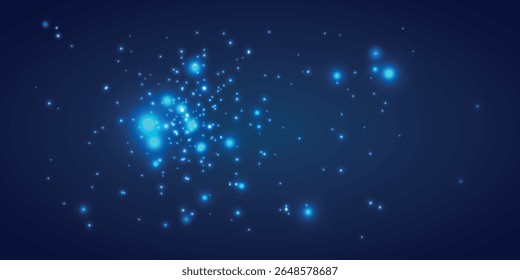 the night starry sky as a background space.