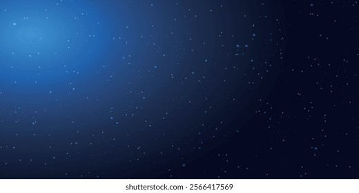  Night starry sky background. Vector on blue background