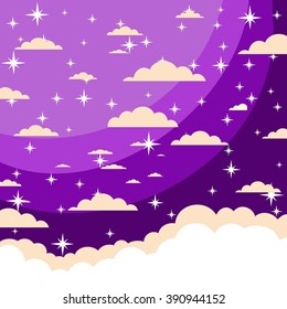 The night the starry sky beautiful as wallpaper, vector illustration