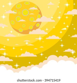 The night the starry sky beautiful as wallpaper, vector illustration