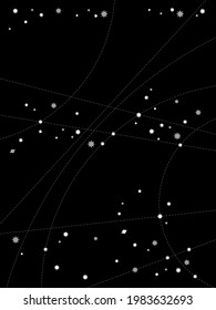 The Night Starry Sky -- (black blank background).