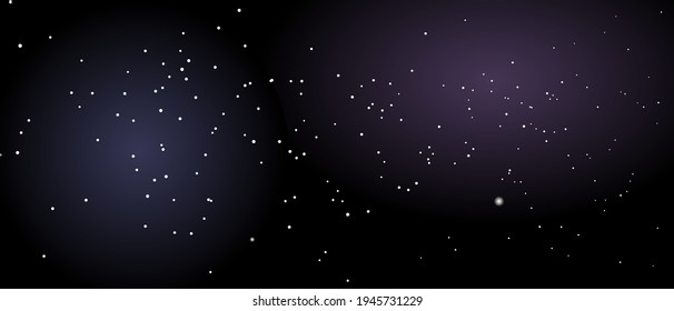 Cielo estrellado nocturno, espacio brillante azul. Resumen de fondo con estrellas, cosmos.