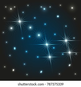 Night starry sky. The constellation is a big bear.