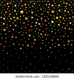 Night starry sky, dark blakc space background with stars. Magic night sky with sparkling stars. Vector Illustration
