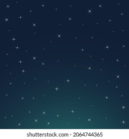 Night starry sky. Glowing stars in space. Vector background with sparkles. 