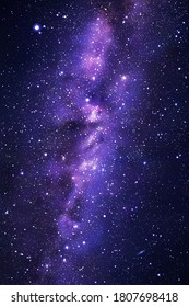 Night starry sky and Milky Way. Stars and nebula. Space background