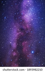 Night starry sky and Milky Way. Space vertical background with nebula